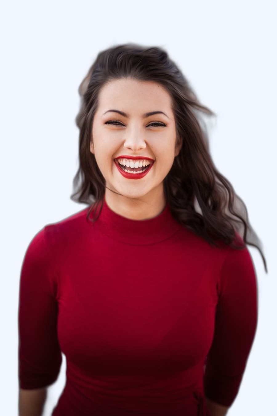 Portrait image with forest sun rays background