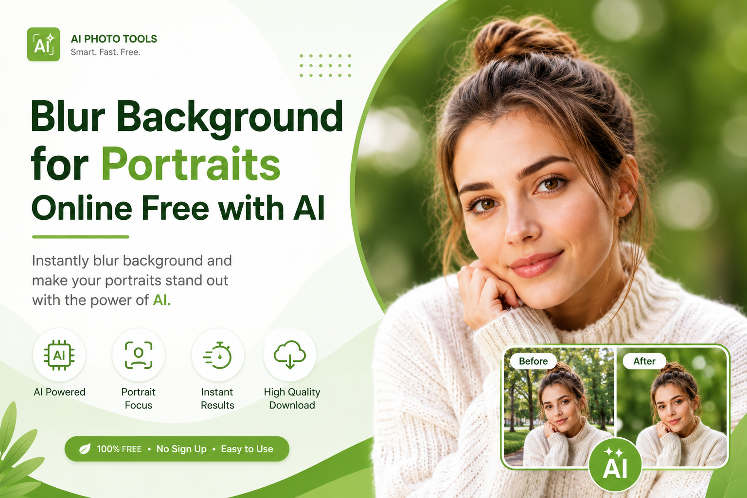 Blur Background for Portraits Online Free with AI