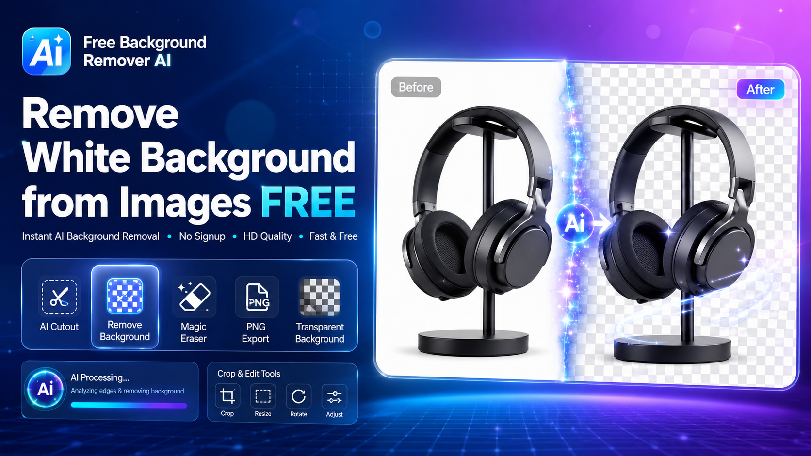 Remove White Background from Images Free – AI Photo Editor