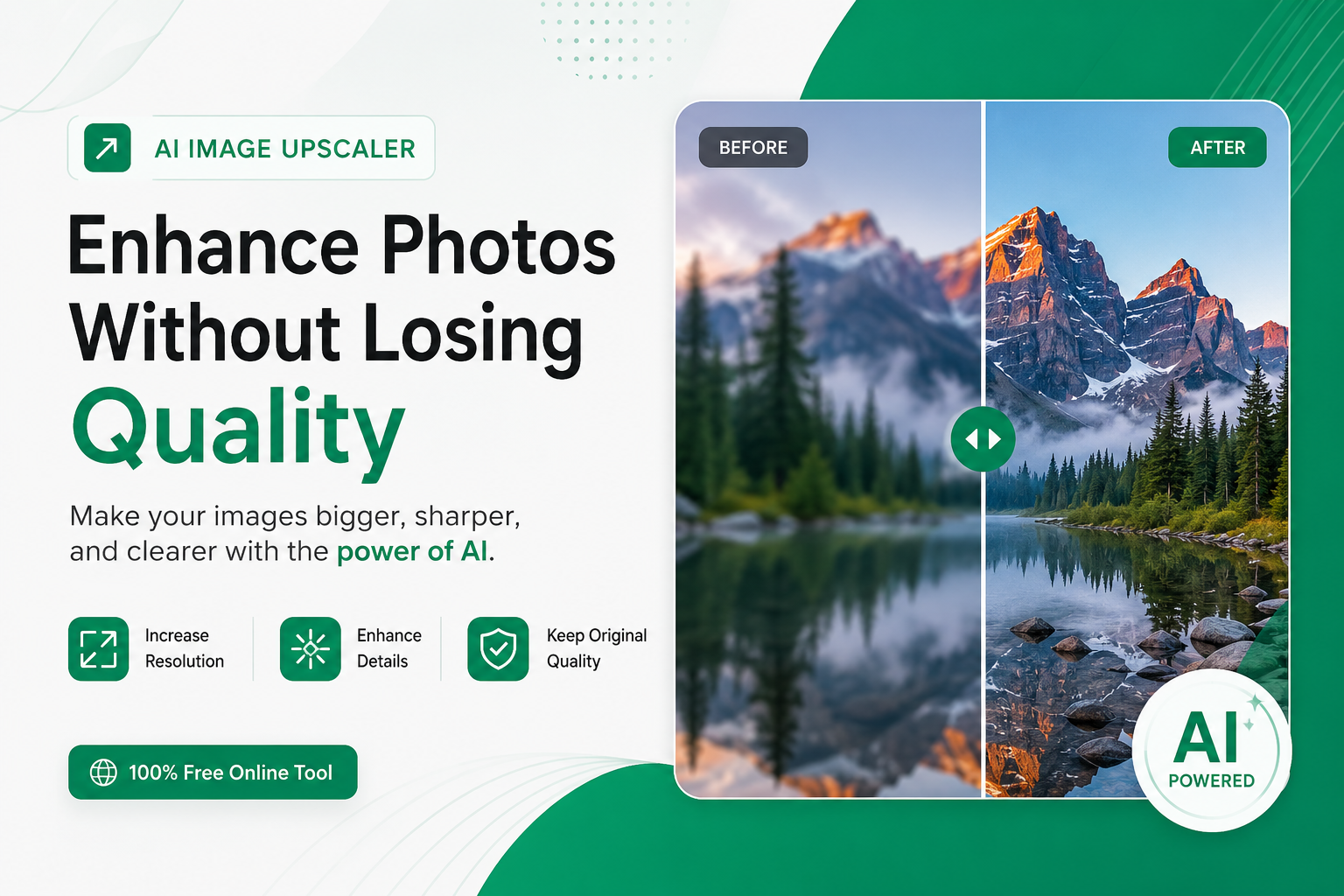 AI Image Upscaler Free Enhance Photos Without Losing Quality