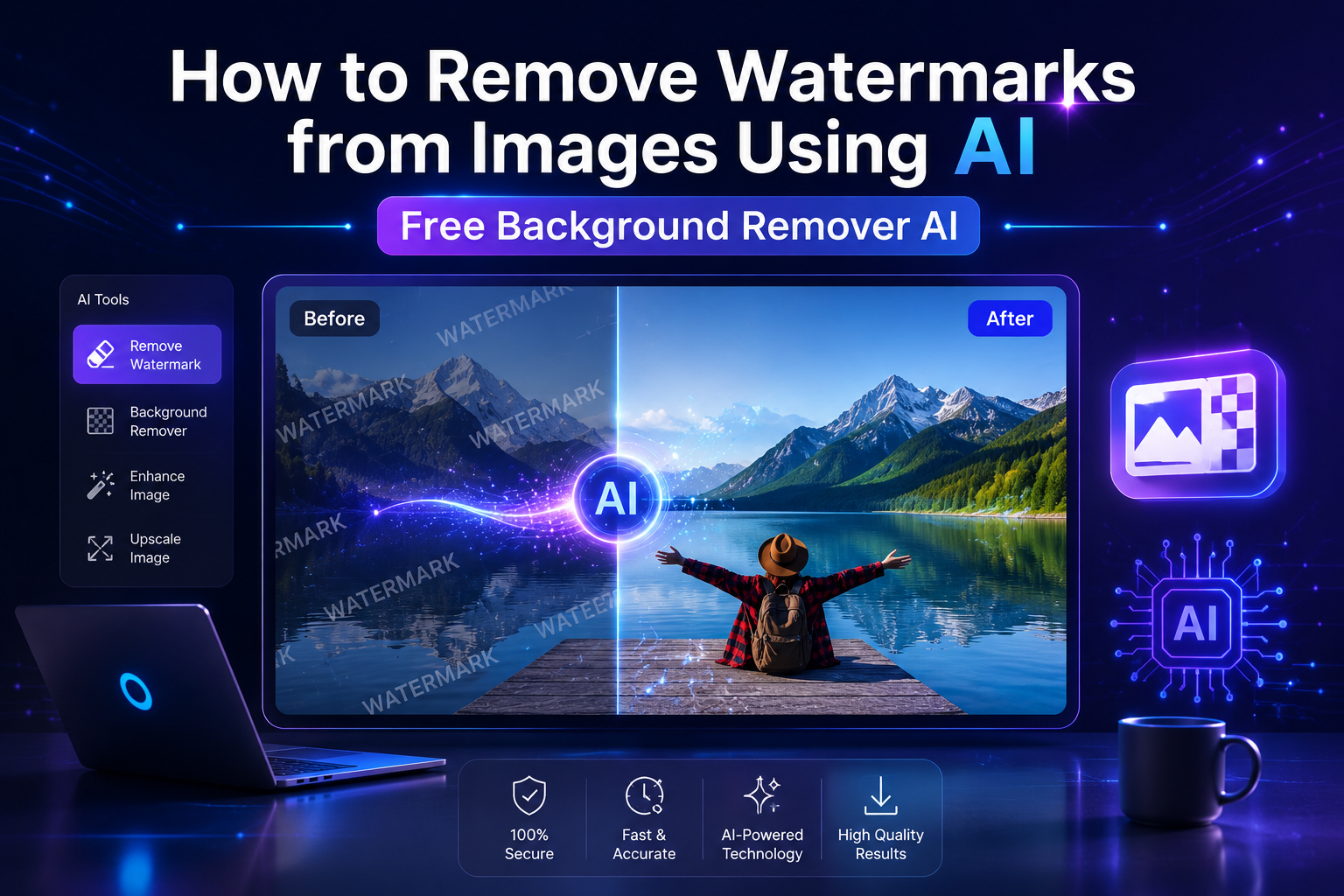 How to Remove Watermarks from Images Using AI | Free Background Remover AI