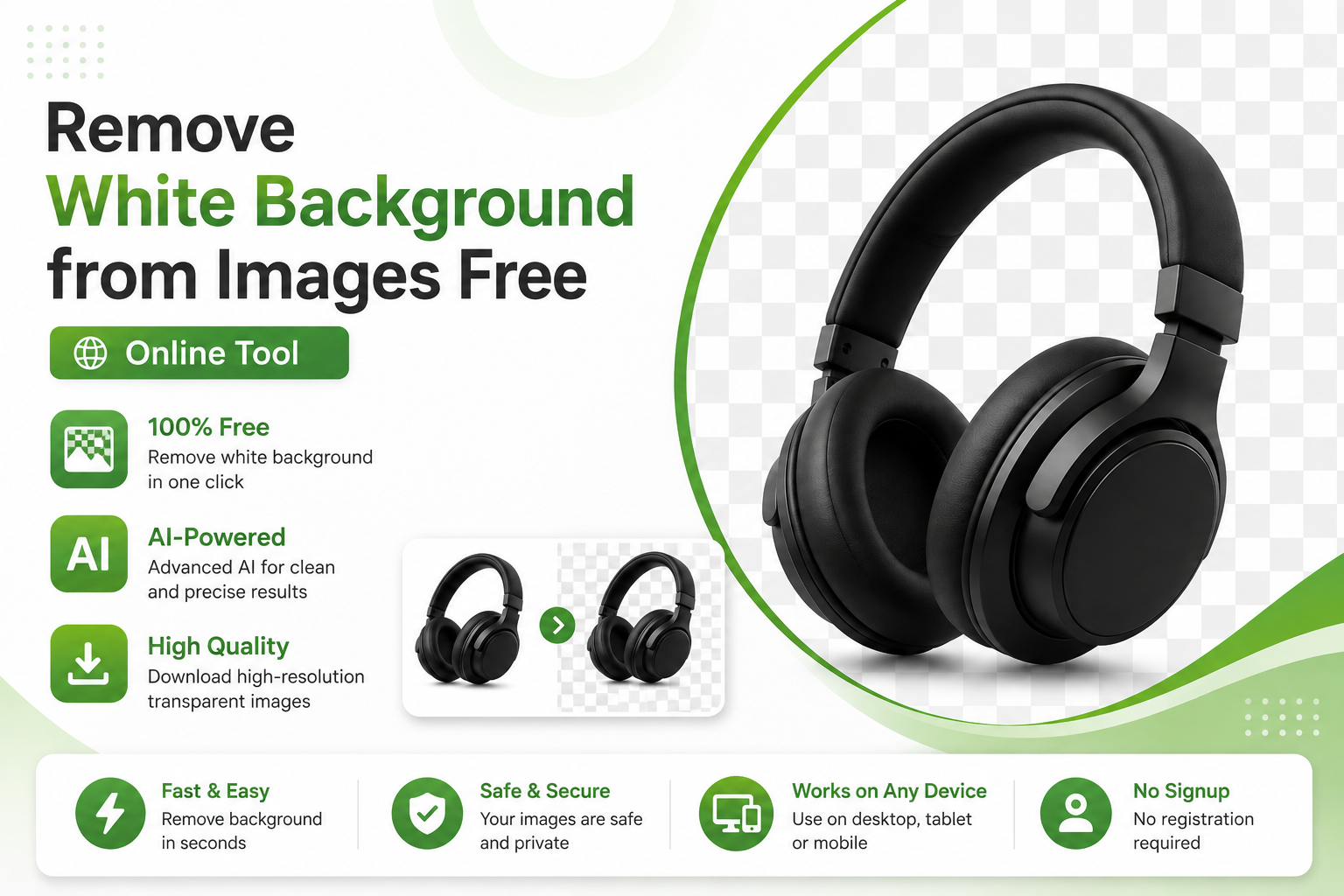 Remove White Background from Images Free | Online Tool